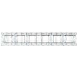 Gabionový vyvýšený záhon 2 pcs Stříbrná 300 x 50 x 80 cm - obrázek 5