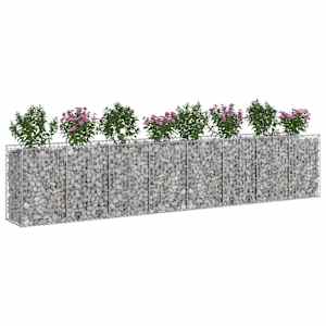Gabionový vyvýšený záhon 3 pcs Stříbrná - obrázek 3