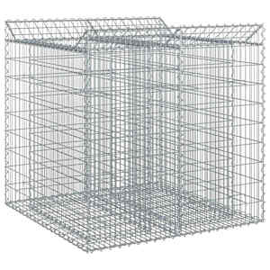 vidaXL Gabioni t&otilde;stetud voodi 2 tk 100 x 100 x 100 cm Tsingitud teras