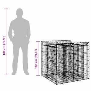 Gabionový vyvýšený záhon 2 pcs Stříbrná - obrázek 11