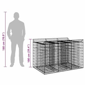 Gabionový vyvýšený záhon 2 pcs Stříbrná - obrázek 11