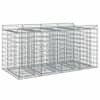 vidaXL Gabioni t&otilde;stetud voodi 2 tk 200 x 100 x 100 cm Tsingitud teras