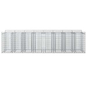 Gabionový vyvýšený záhon 4 pcs Stříbrná - obrázek 6