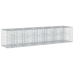 vidaXL Gabioni t&otilde;stetud voodi 2 tk 260 x 60 x 55 cm Tsingitud teras