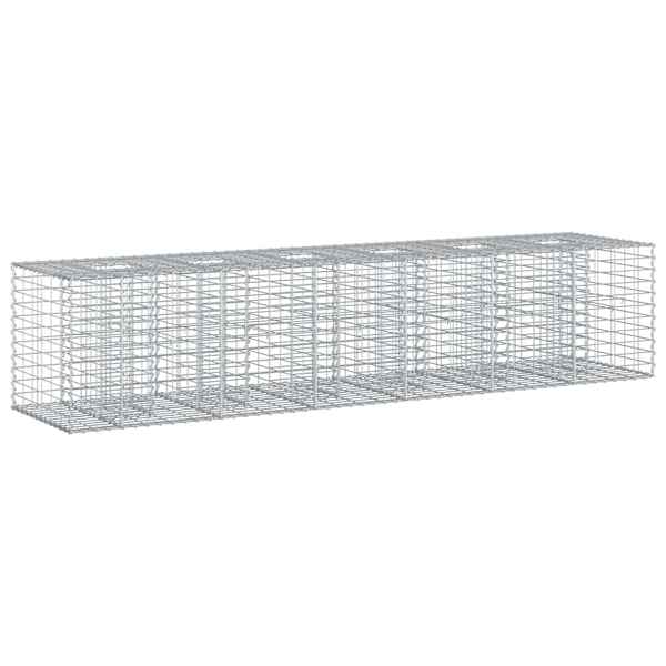 vidaXL Gabioni t&otilde;stetud voodi 2 tk 260 x 60 x 55 cm Tsingitud teras