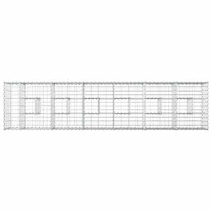 Gabionový vyvýšený záhon 2 pcs Stříbrná 260 x 60 x 55 cm - obrázek 6