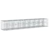 vidaXL Gabioni t&otilde;stetud voodi 2 tk 340 x 60 x 55 cm Tsingitud teras