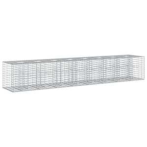Gabionový vyvýšený záhon 2 pcs Stříbrná 340 x 60 x 55 cm - obrázek 1