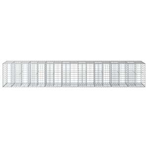 Gabionový vyvýšený záhon 2 pcs Stříbrná 340 x 60 x 55 cm - obrázek 4