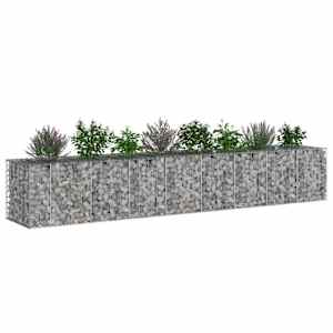 Gabionový vyvýšený záhon 2 pcs Stříbrná 340 x 60 x 55 cm - obrázek 2