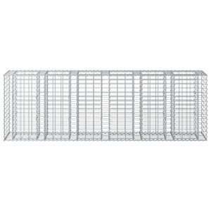 Gabionový vyvýšený záhon 2 pcs Stříbrná 250 x 50 x 80 cm - obrázek 4