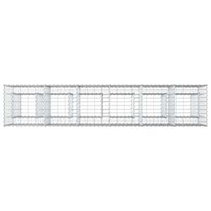 Gabionový vyvýšený záhon 2 pcs Stříbrná 250 x 50 x 80 cm - obrázek 6