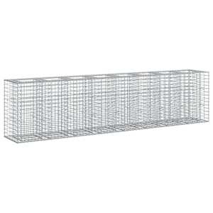 Gabionový vyvýšený záhon 2 pcs Stříbrná 330 x 50 x 80 cm - obrázek 2