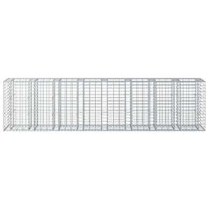 Gabionový vyvýšený záhon 2 pcs Stříbrná 330 x 50 x 80 cm - obrázek 6