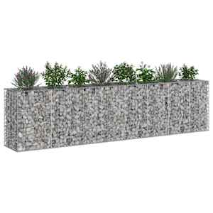 Gabionový vyvýšený záhon 2 pcs Stříbrná 330 x 50 x 80 cm - obrázek 3