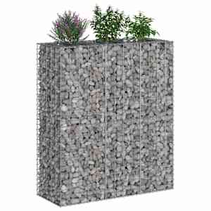 Gabionový vyvýšený záhon 2 pcs Stříbrná 130 x 50 x 150 cm - obrázek 2