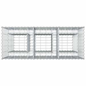 Gabionový vyvýšený záhon 2 pcs Stříbrná 130 x 50 x 150 cm - obrázek 6