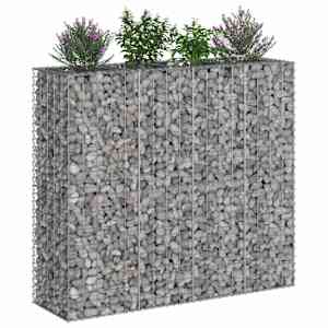 Gabionový vyvýšený záhon 2 pcs Stříbrná 170 x 50 x 150 cm - obrázek 2