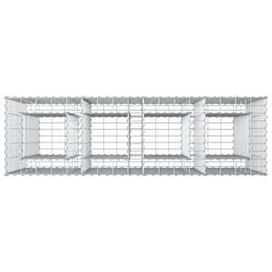 Gabionový vyvýšený záhon 2 pcs Stříbrná 170 x 50 x 150 cm - obrázek 6
