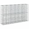 vidaXL Gabioni t&otilde;stetud voodi 3 tk 250 x 50 x 150 cm Tsingitud teras