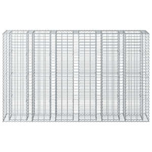 Gabionový vyvýšený záhon 3 pcs Stříbrná 250 x 50 x 150 cm - obrázek 4