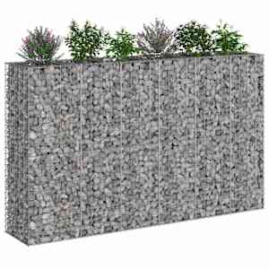 Gabionový vyvýšený záhon 3 pcs Stříbrná 250 x 50 x 150 cm - obrázek 2