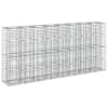 vidaXL Gabioni t&otilde;stetud voodi 4 tk 330 x 50 x 150 cm Tsingitud teras