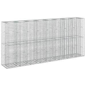 Gabionový vyvýšený záhon 4 pcs Stříbrná 330 x 50 x 150 cm - obrázek 1