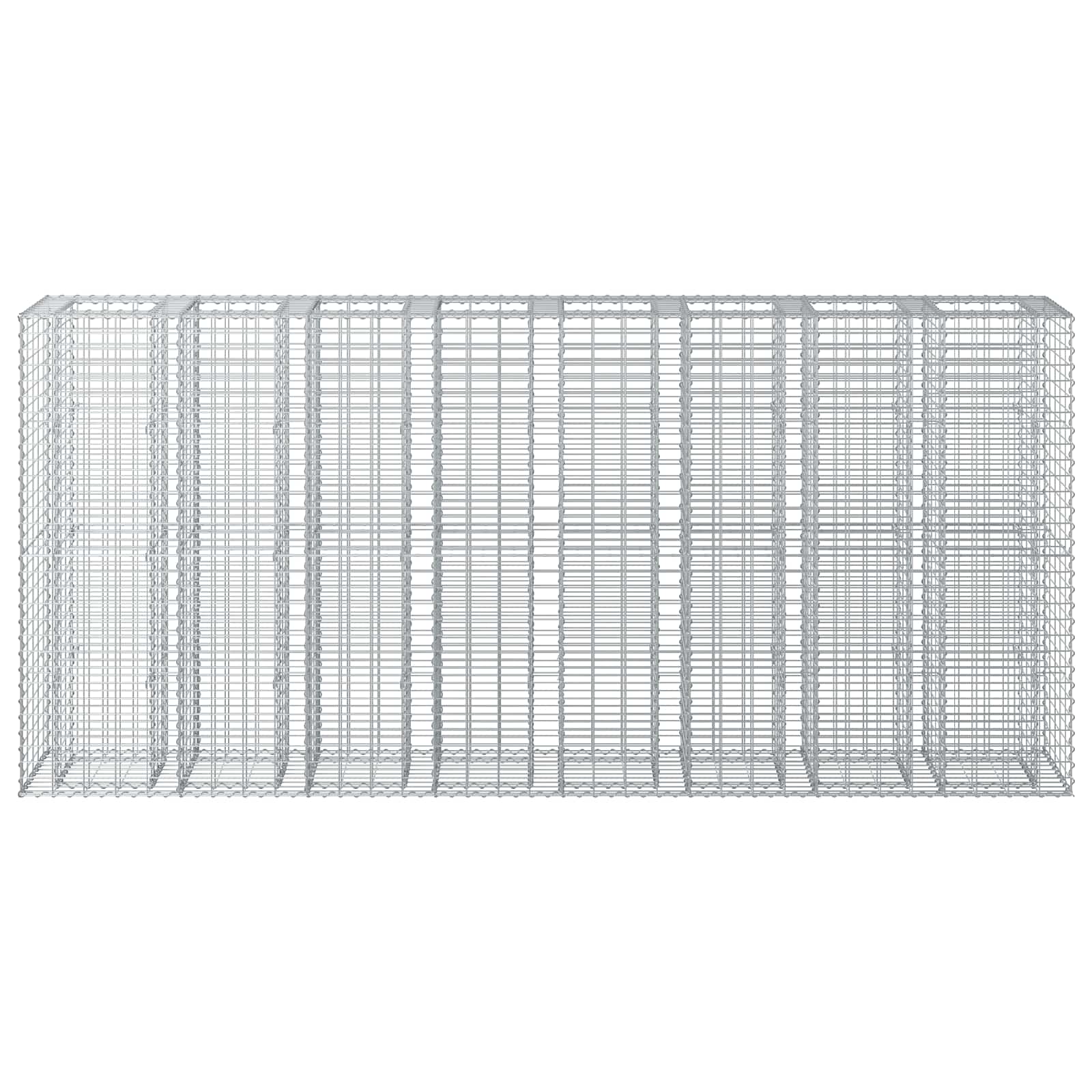 Gabion Verhoogd Bed 4 pcs Zilver 330 x 50 x 150 cm - Afbeelding 6