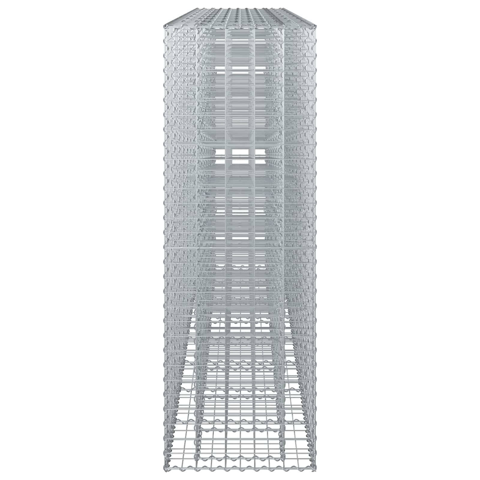 Gabion Verhoogd Bed 4 pcs Zilver 330 x 50 x 150 cm - Afbeelding 7