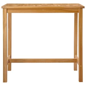 Barový stůl Přírodní 110 x 60 x 105 cm Masivní teak - obrázek 3