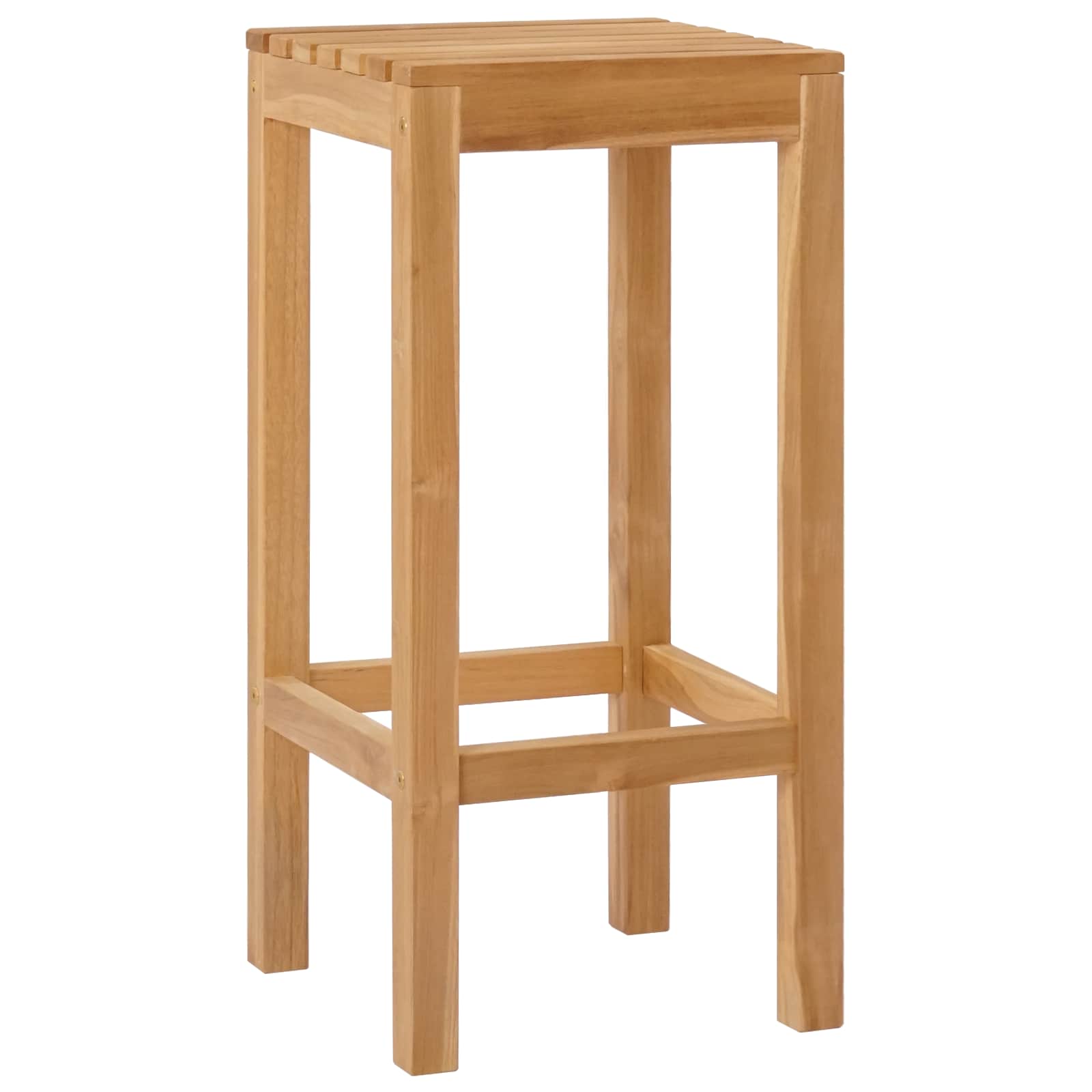 Barkruk 4 pcs Bruin Massief Teakhout image 3