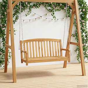Gugalna klop Naravna 114 x 61 x 61,5 cm Trden tikov les