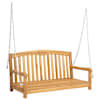 vidaXL Kiikpink Rose 114 x 61 x 61,5 cm Tugev teakpuit Naturaalne