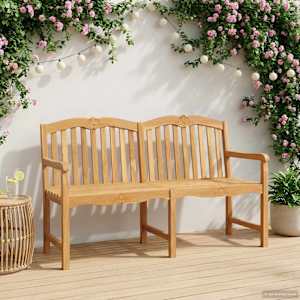 Ročno izrezljana klop z rose Naravna 150 x 60,5 x 95 cm