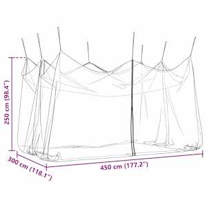 Zahradní moskytiéra 156 síťovina Černá 3 x 4,5 x 2,5 m - obrázek 8