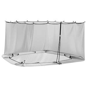 vidaXL S&auml;&auml;sev&otilde;rk gazebole 220 mesh Must 3,6 x 3 x 2 m Pol&uuml;ester