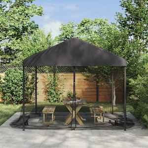 Komarščina za paviljon 220 mreža Črna 3,6 x 3,6 x 2 m Poliester
