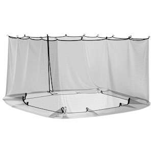 Moskytiéra pro altán 220 mesh Černá 3,6 x 3,6 x 2 m Polyester - obrázek 6
