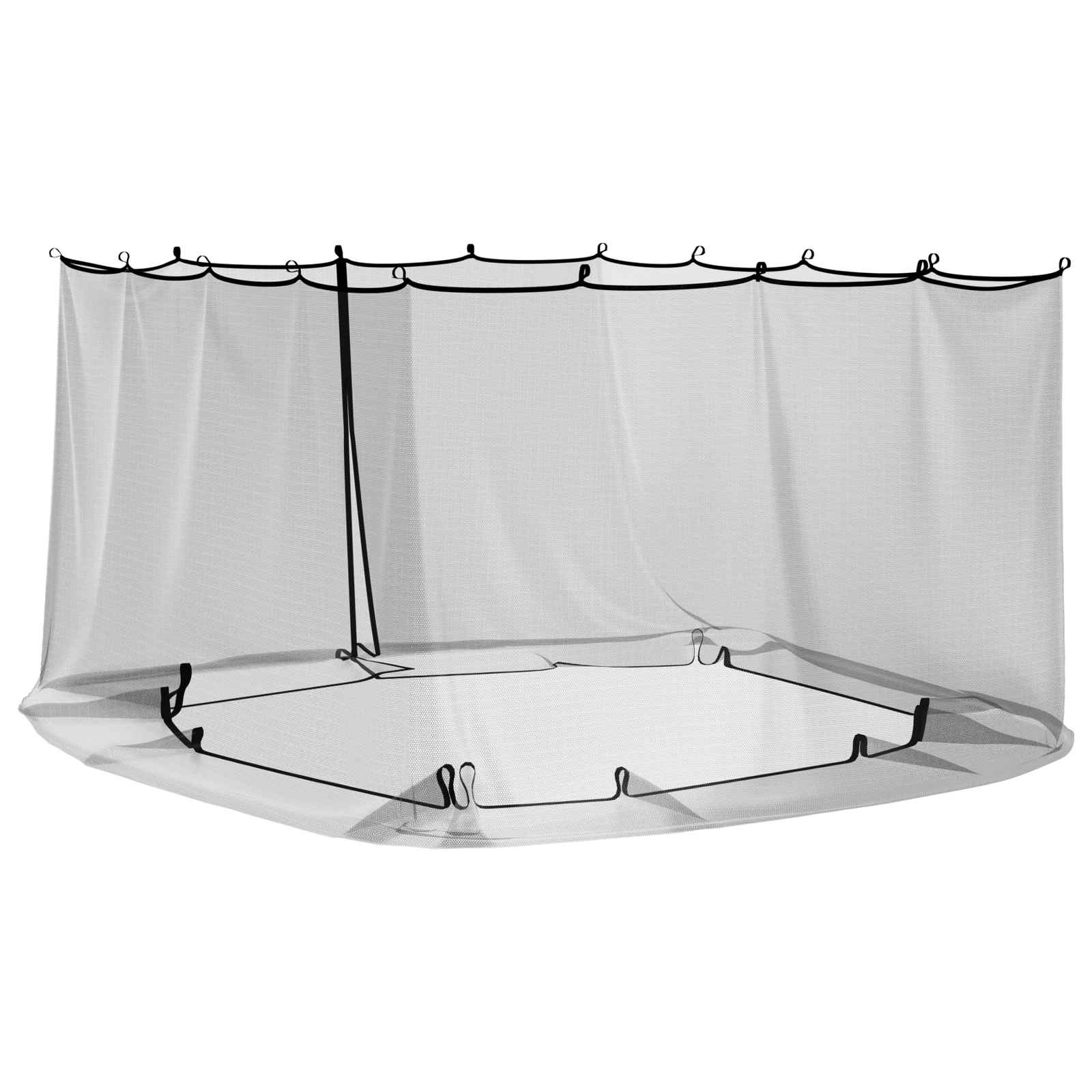 Komarščina za paviljon 220 mreža Črna 4 x 3 x 2 cm Poliester - slika 6