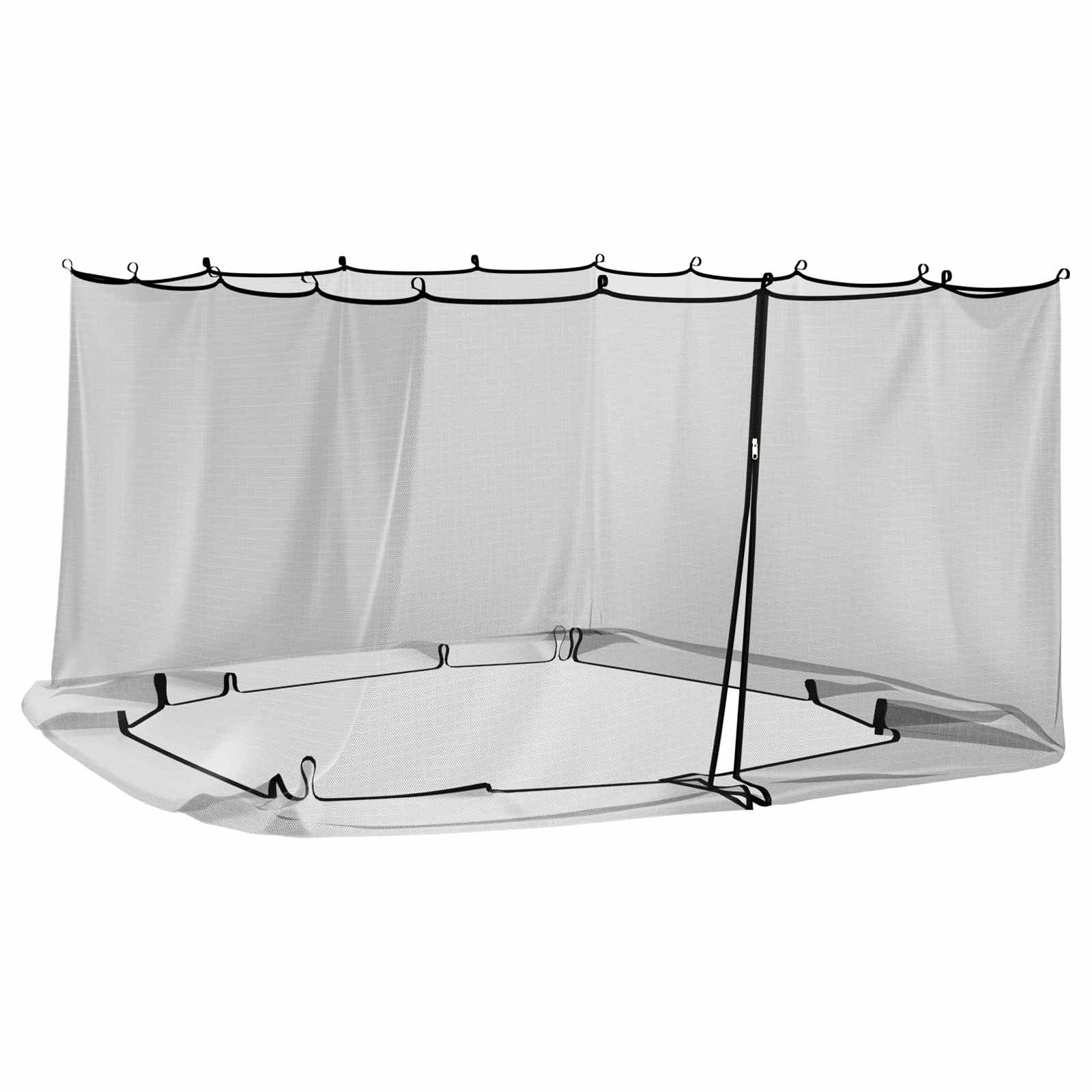 Komarščina za paviljon 220 mesh Črna 4,5 x 3 x 2 m Poliester - slika 2