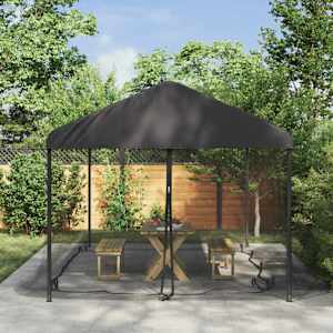 Komarščina za paviljon 220 mesh Črna 6 x 3 x 2 m Poliester
