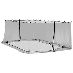 vidaXL S&auml;&auml;sev&otilde;rk gazebole 220 mesh Must 6 x 3 x 2 m Pol&uuml;ester