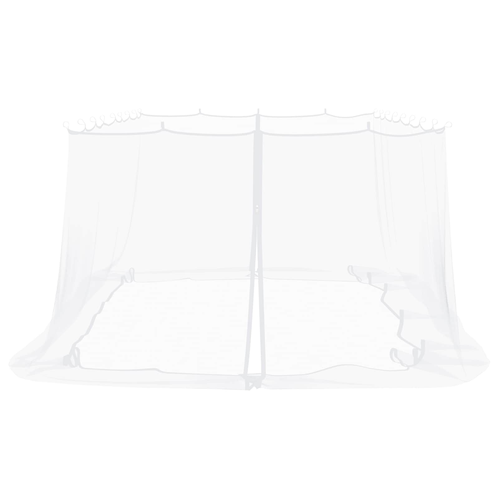Komarščina za paviljon 220 mesh Bela 6 x 3 x 2 m Poliester - slika 4