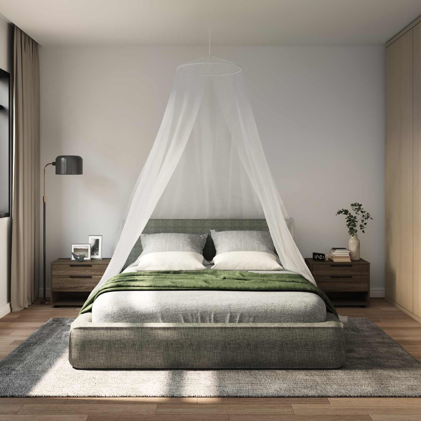 vidaXL Myggn&auml;t f&ouml;r s&auml;ng 156 n&auml;t 3 pcs Vit Polyester