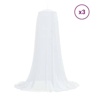 Moskytiéra na postel 3 pcs 156 síť Bílá Ø56 x 220 cm Polyester - obrázek 3