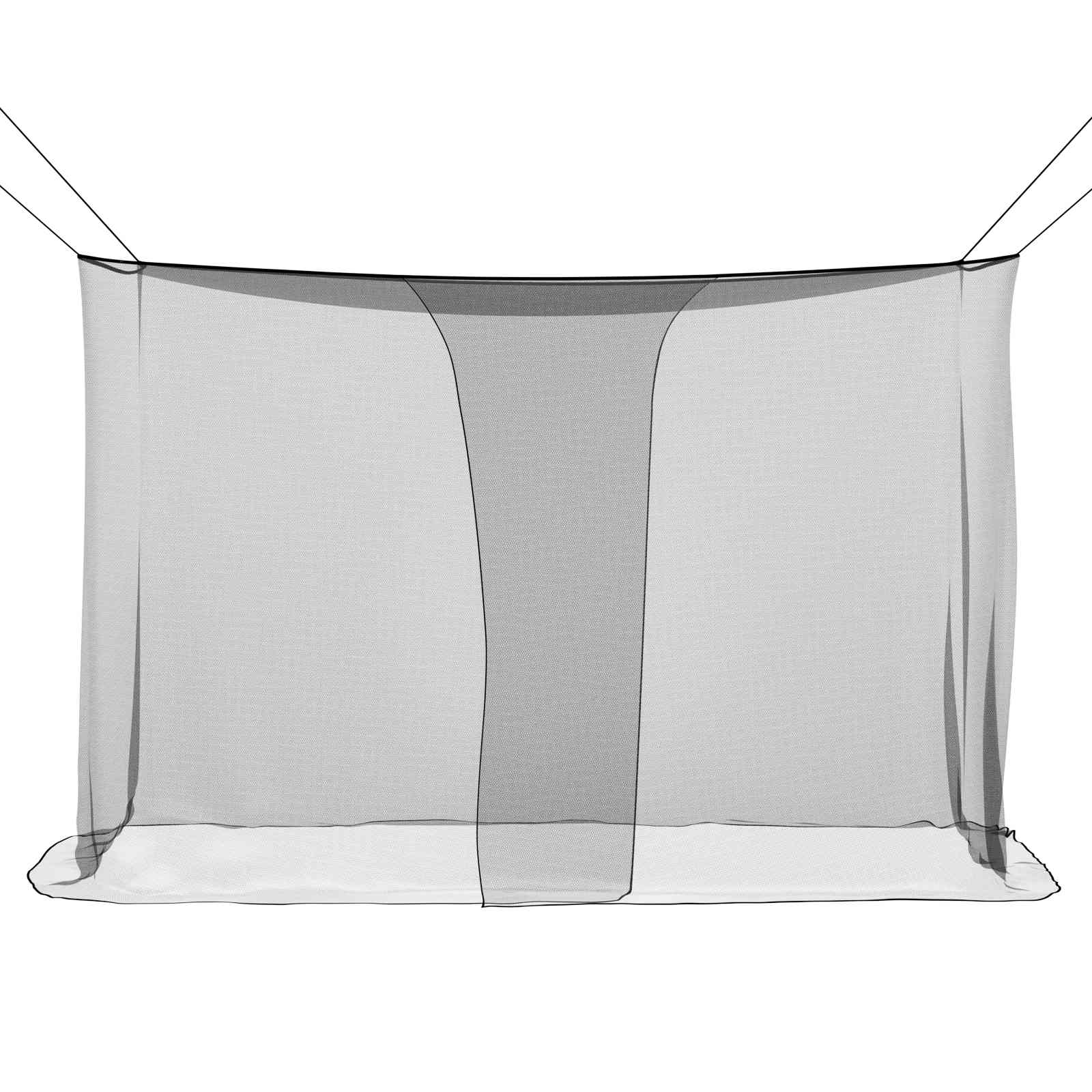 Mosquito Net pro postel 156 síť 3 pcs Černá Polyester - obrázek 6