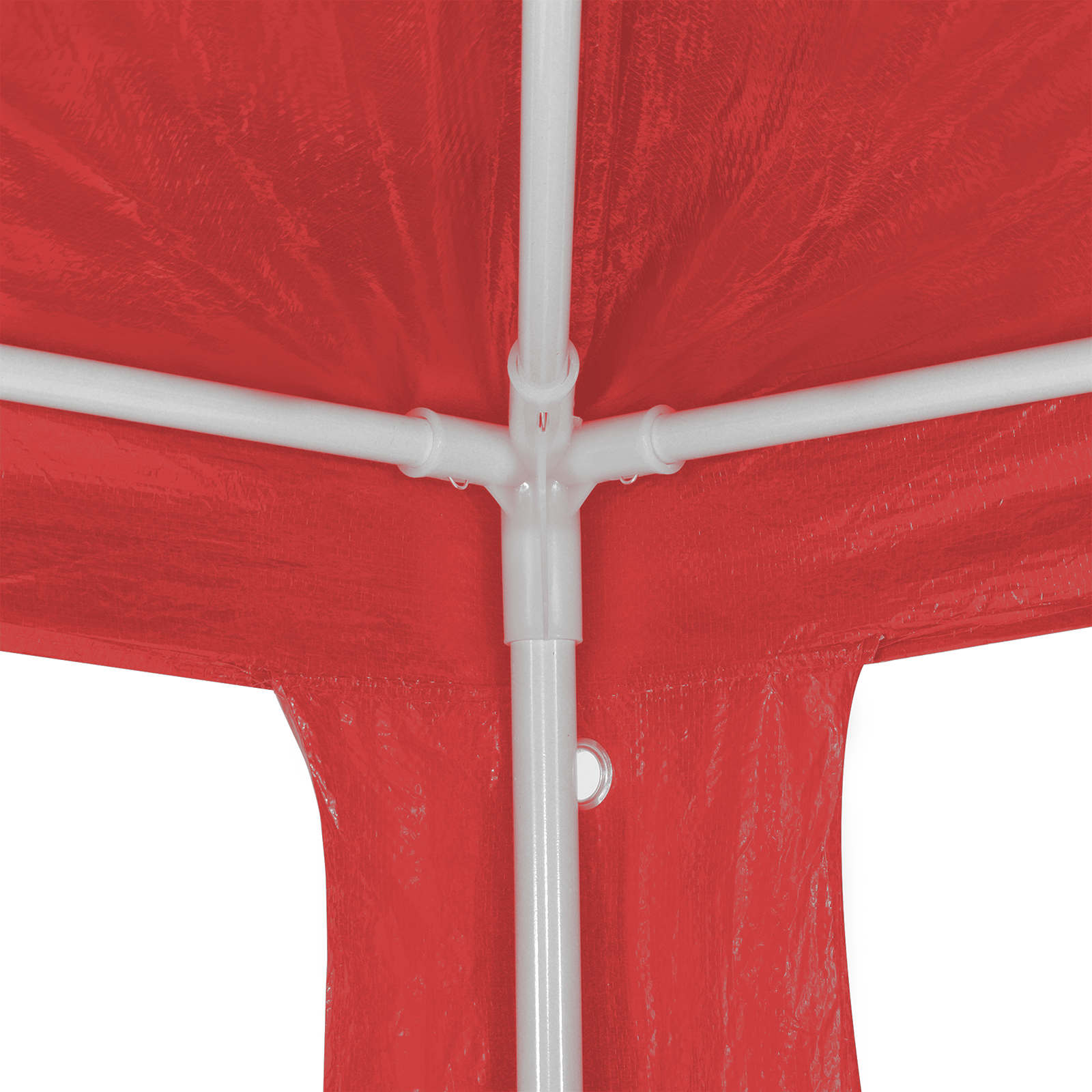 Partytent Rood 300 x 300 x 255 cm PE en staal image 5