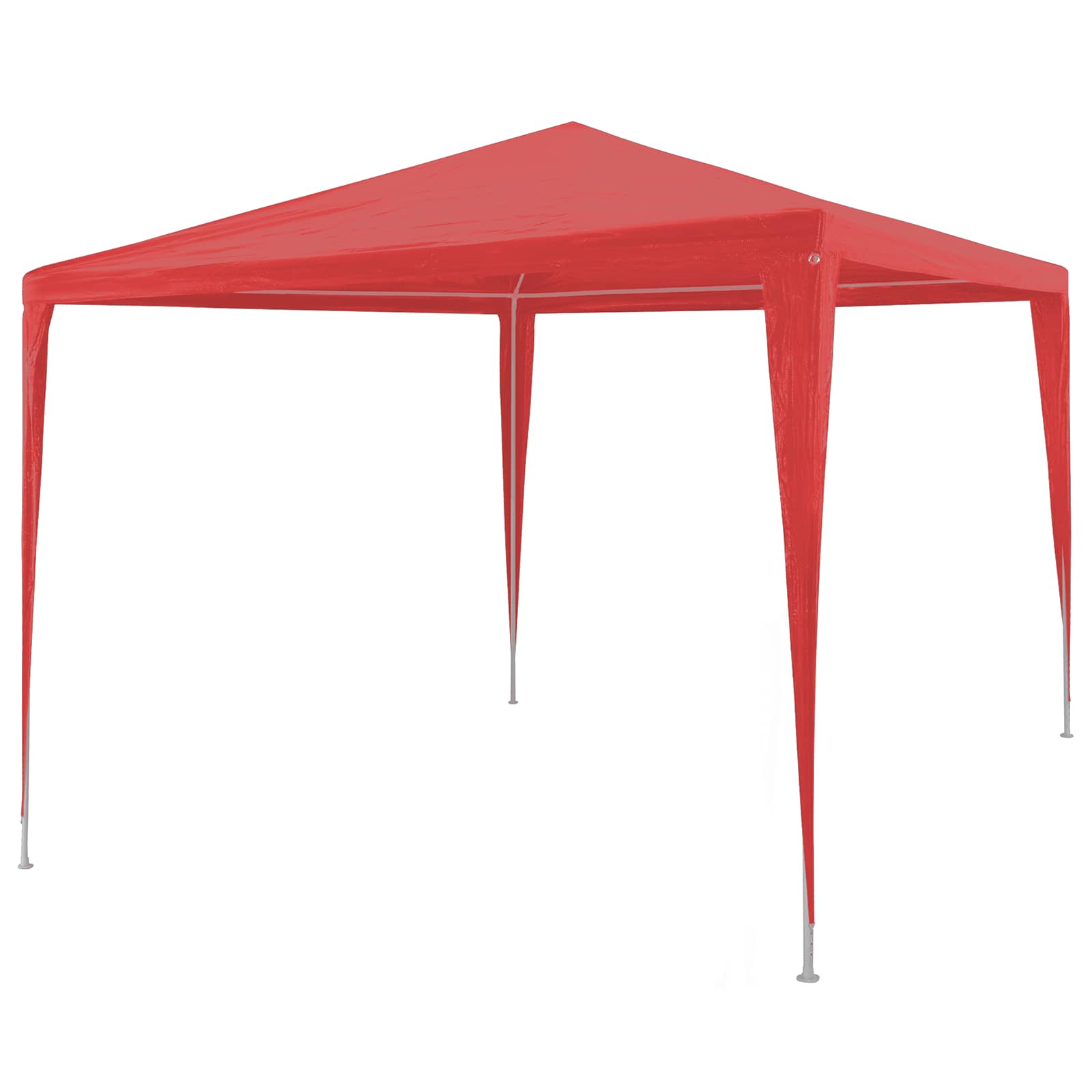 Partytent Rood 300 x 300 x 255 cm PE en staal image 1