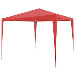 vidaXL Pidutelgid Punane 300 x 300 x 255 cm PE ja teras